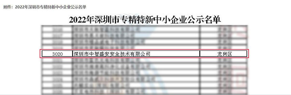 【喜報(bào)】 中智盛安榮獲“專精特新”企業(yè)認(rèn)定!
